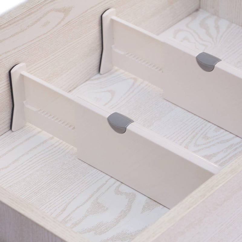 TENABORT Set of 8 Adjustable Drawer Dividers Organizer Separators Plastic Dresser Organizer for Bedroom, Bathroom, Closet, Office Desk, Kitchen Storage - Image 3
